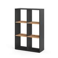 RAUMTEILER Karree Anthrazit/Goldkraft Eiche 72 x 107.8 cm - Honigeiche/Anthrazit, Holzwerkstoff (72/107.8/29cm) - Vicco