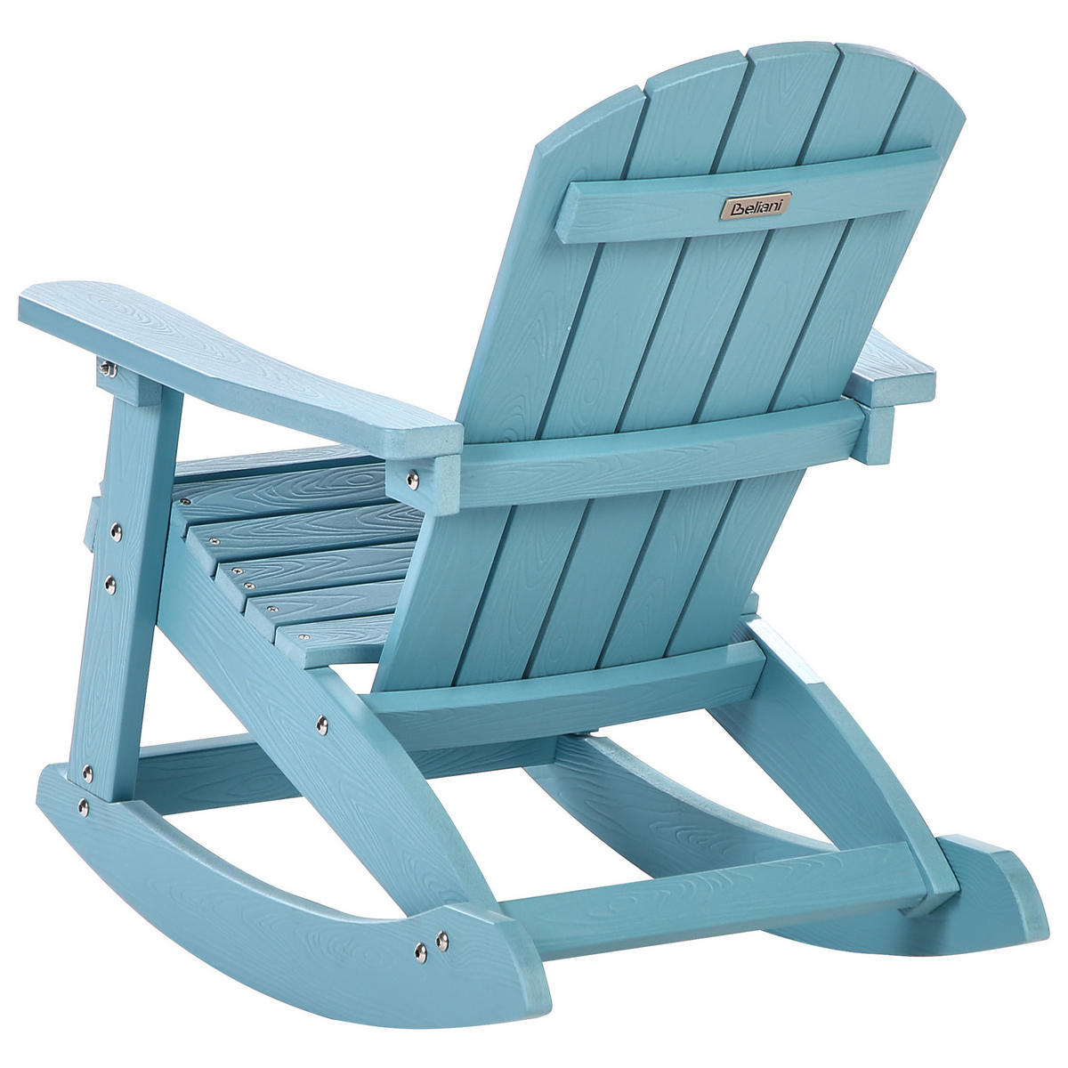 GARTEN-SCHAUKELSTUHL Blau Adirondack - Blau, Kunststoff (52/67/68cm) - Beliani
