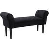 SITZBANK für Schlafzimmer Bettbank Polsterbank MDF Schaumstoff Schwarz - Schwarz, Kunststoff (36/51/102cm) - HOMCOM