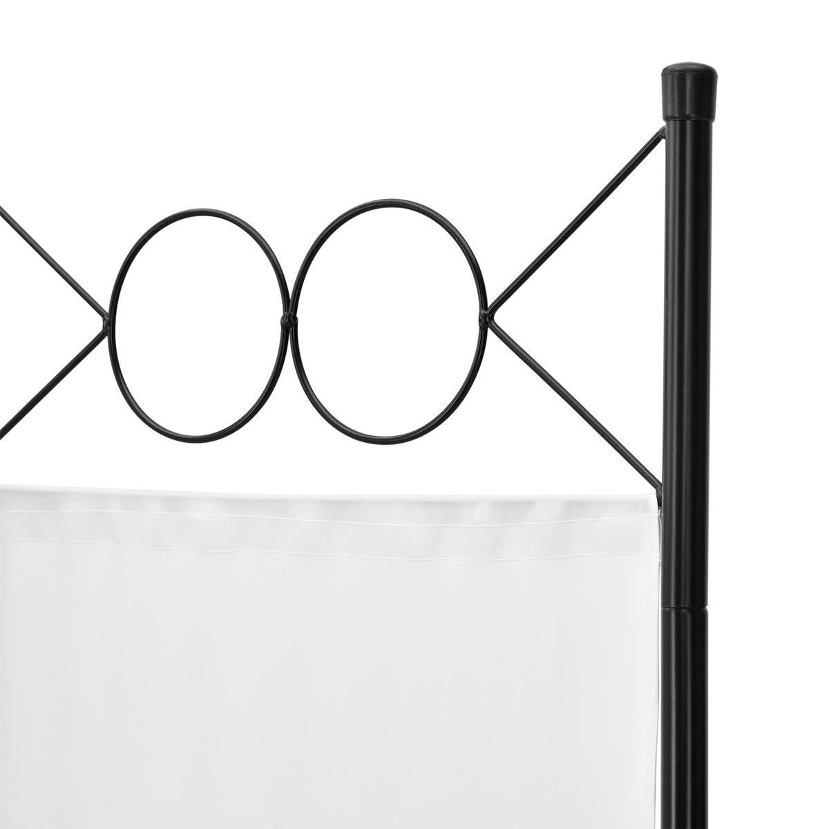 SICHTSCHUTZ Saragossa - Weiß, Textil/Metall (200/2cm) - [en.casa]