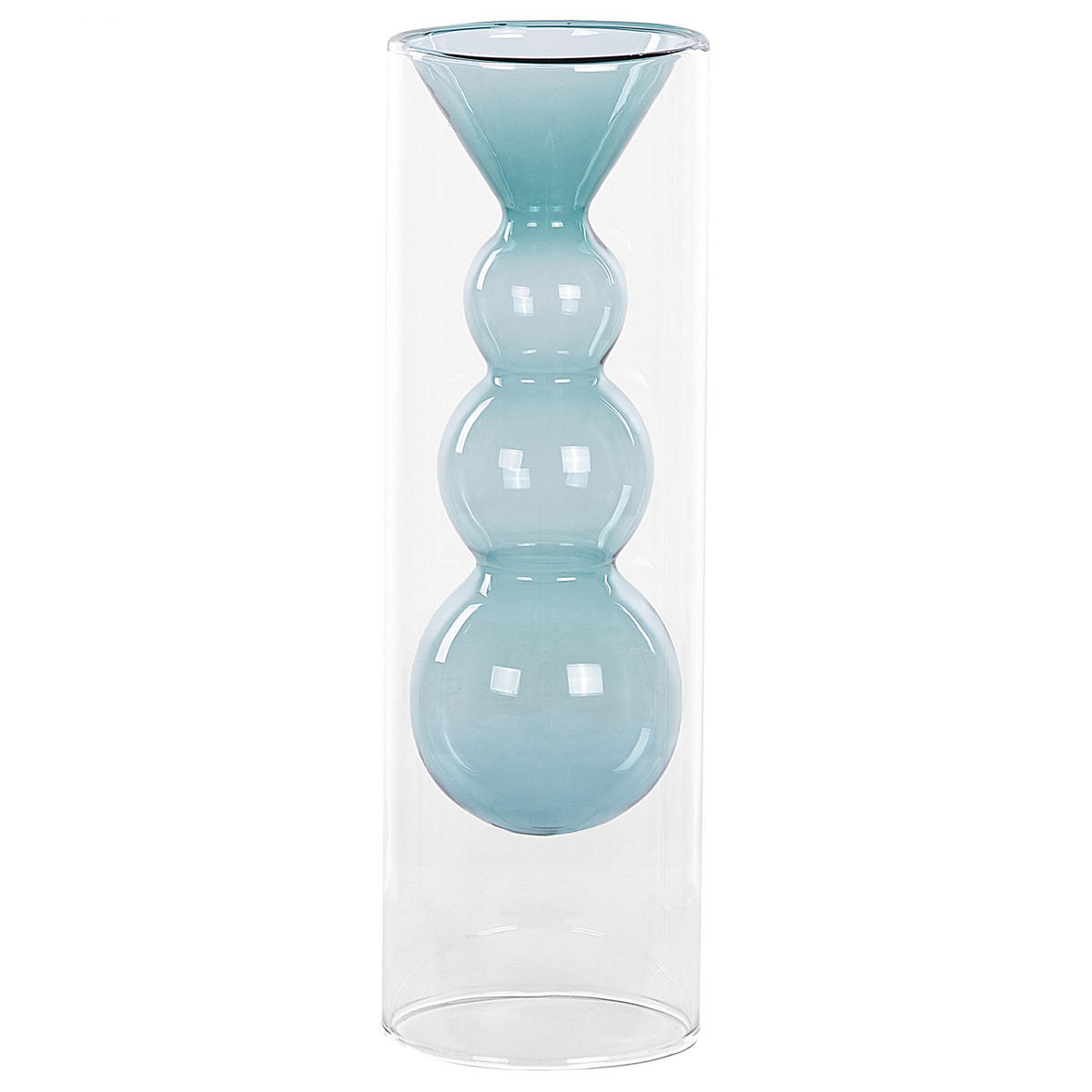 BLUMENVASE Glas transparent Kalochi - Transparent, Glas (27cm) - Beliani
