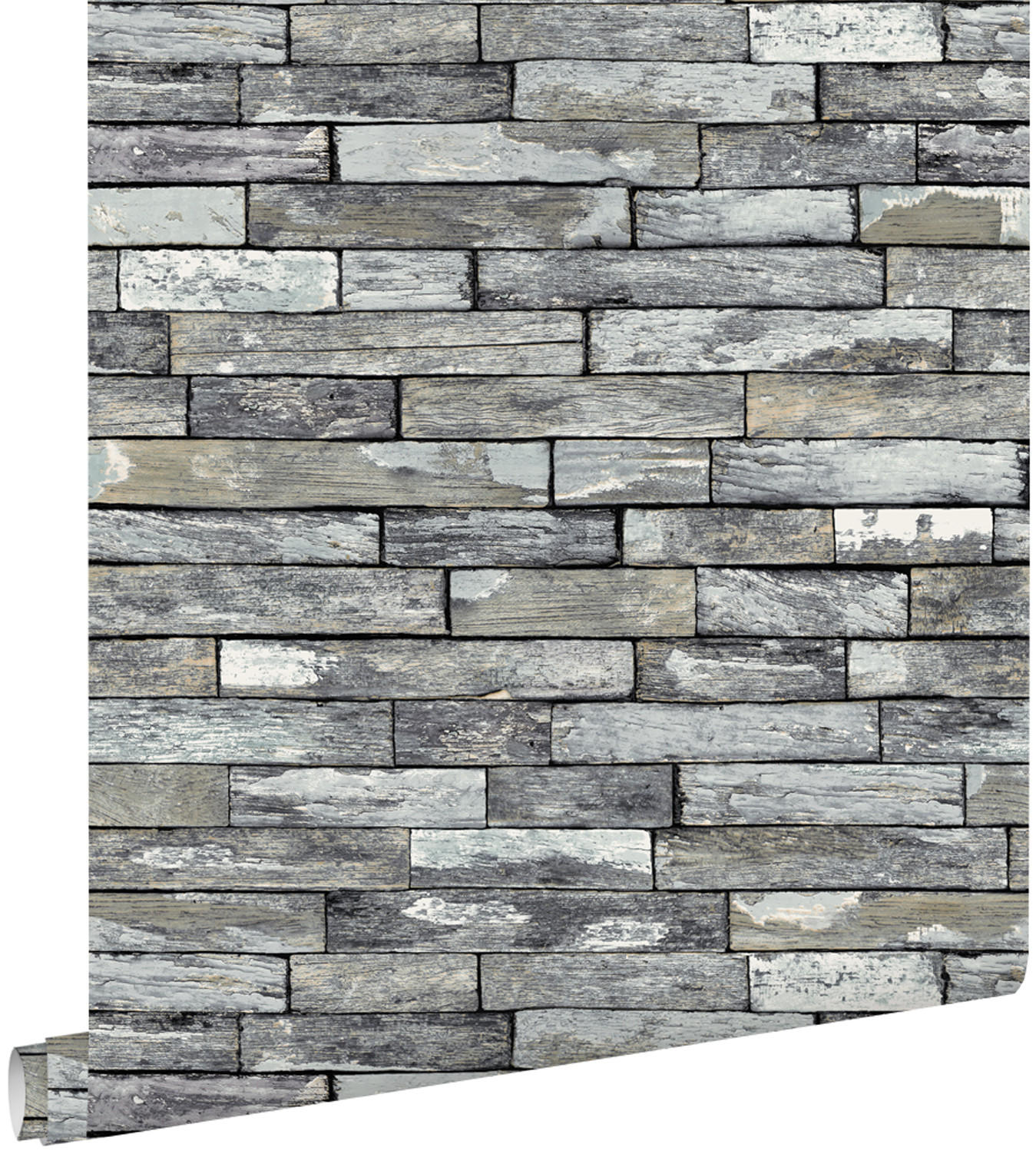 TAPETE Holz-Motiv 53 cm x 10.05 m - Grau, Papier (53/1000cm) - ESTAhome