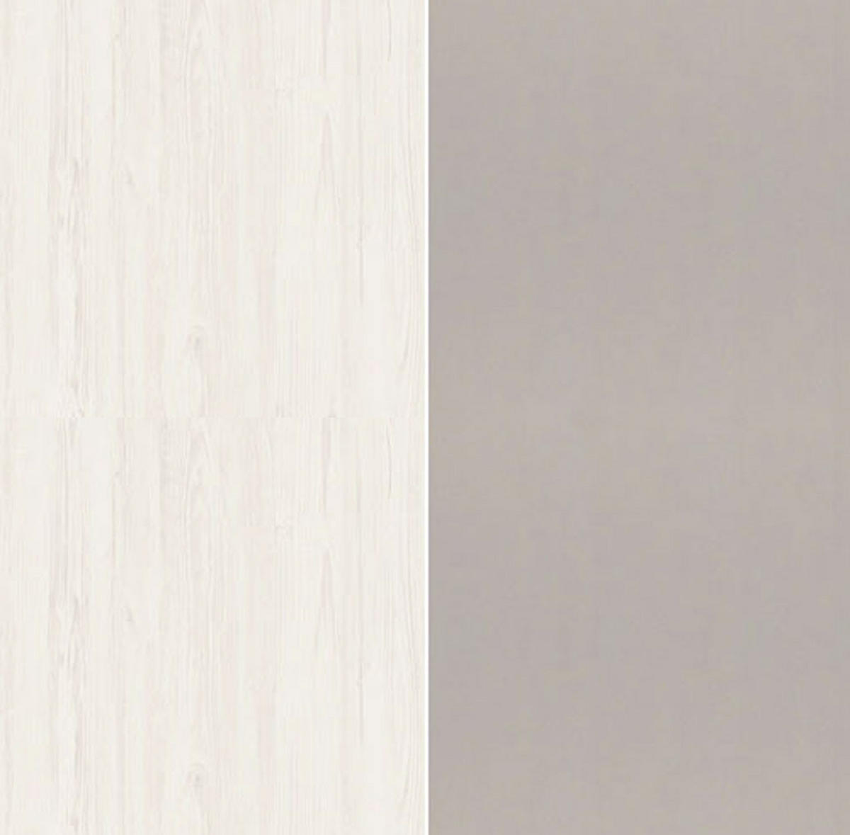 SCHREIBTISCH Kombi pinie natur gebleicht / cappuccino 110 / 81 / 75cm - Braun/Pinienfarben, Holz/Holzwerkstoff (81/110/75cm) - Feldmann-Wohnen
