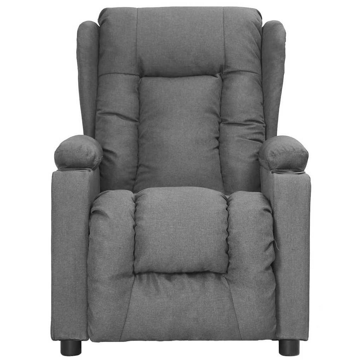 RELAXSESSEL Hellgrau Stoff - Grau, Textil (96/99.5/72.5cm) - vidaXL