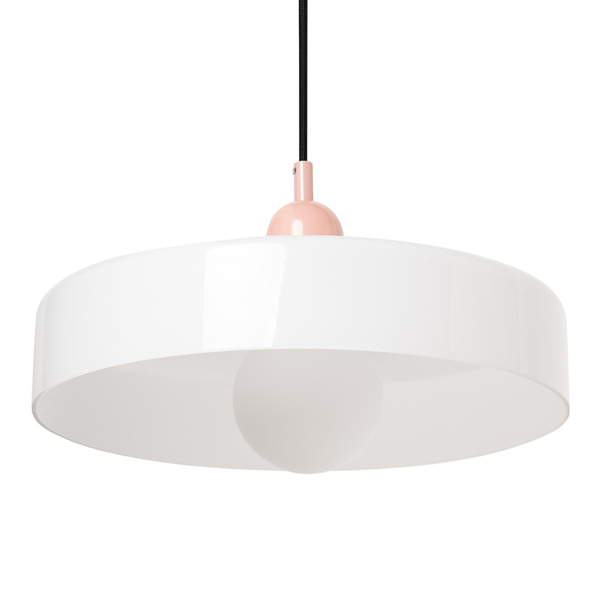 HÄNGELEUCHTE Weiß Paala - Pink/Weiß, Glas (35/35/148cm) - Beliani