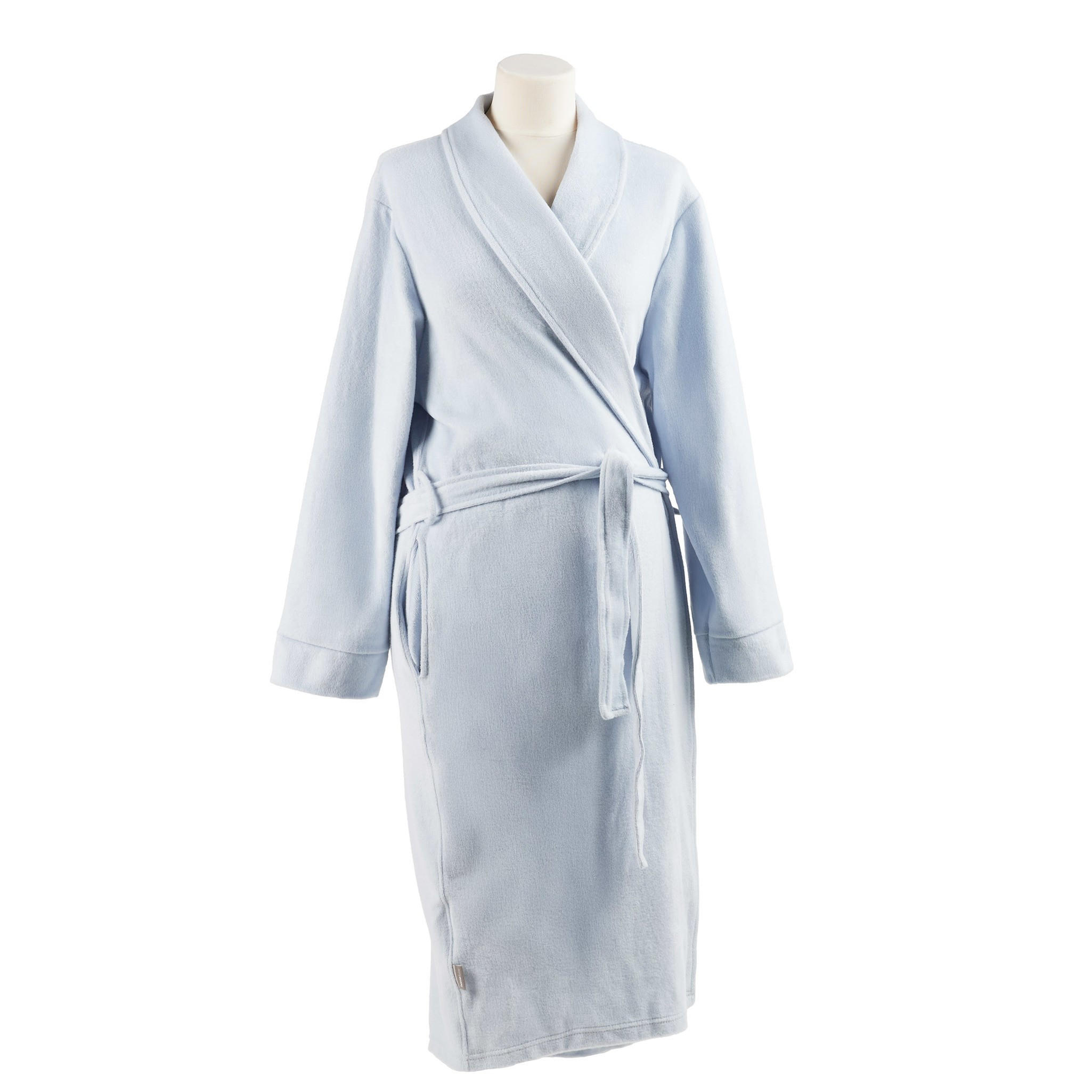 BADEMANTEL MIT BAUMWOLLE Polina - Hellblau, Textil (Einheitsgrößenull) - home&you