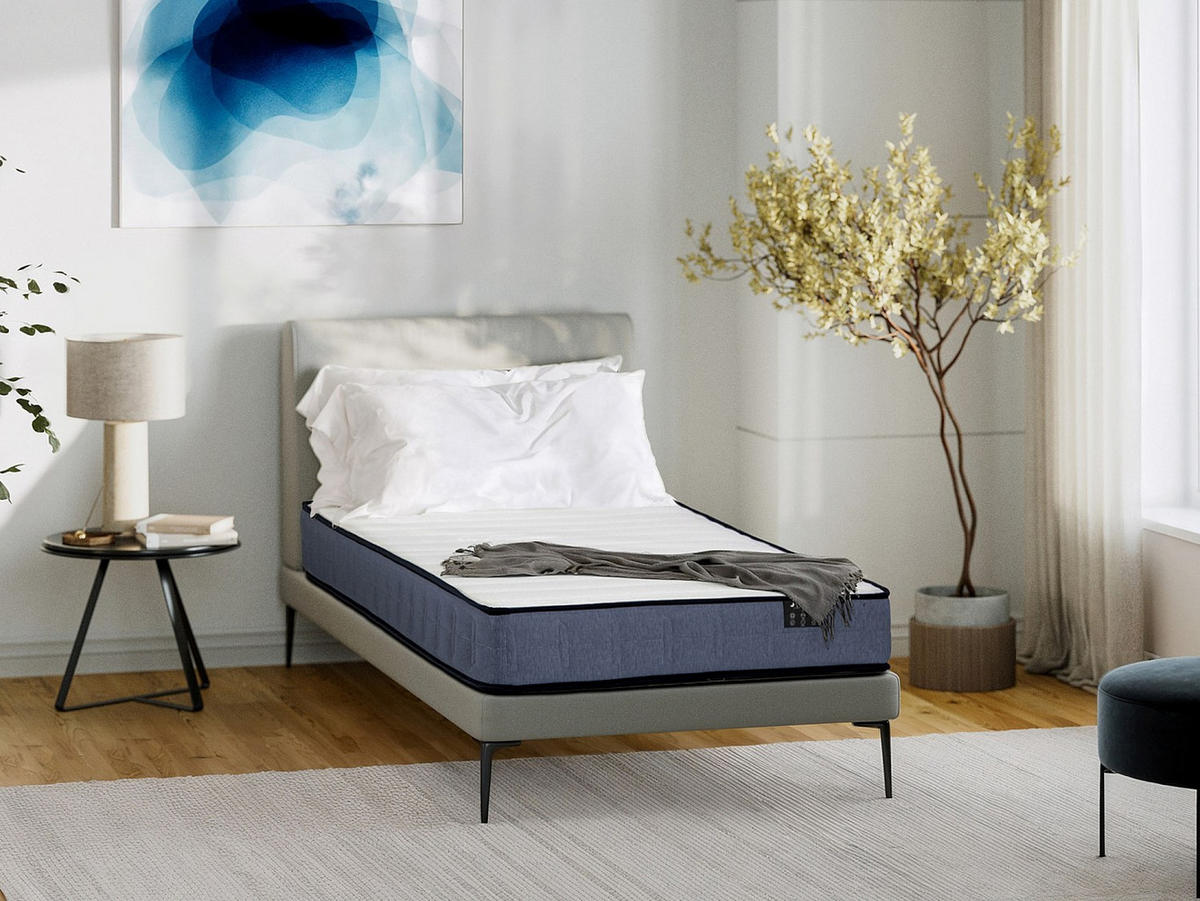 STANDARDMATRATZE - 1 Person - Stoff - Weiß - - Weiß, Textil (90/190cm) - Vente-Unique