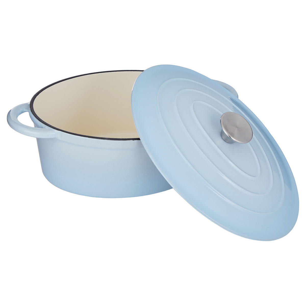 GUSSEISENTOPF Hot Iron oval 4,15 L - Blau, Metall (37/23/11cm) - Butlers