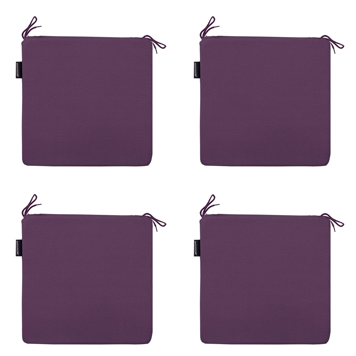 SITZKISSEN Panama 40/40 cm 4er-Set - Lila, Textil (40/4/40cm) - Madison