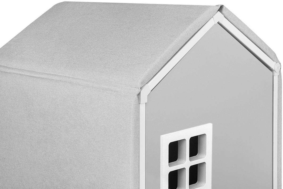 BEZUG-FÜR-KINDERKLEIDERSCHRANK MIRUM Abdeckung, grau - Grau, Textil (126/3/40cm) - KONSIMO®