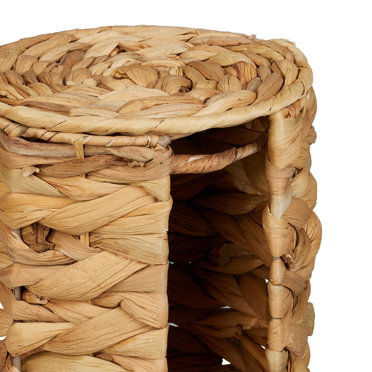 TOILETTENPAPIER-AUFBEWAHRUNG - Hellbraun, Textil/Metall (18/34/18cm) - Relaxdays