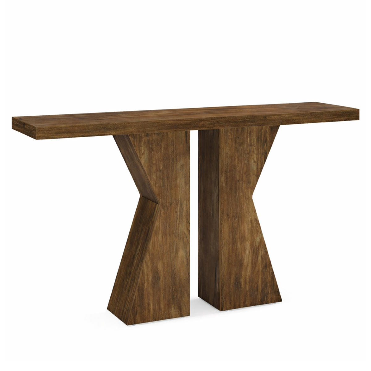 KONSOLENTISCH Holzoptik Braun Skulpturales Design 140×30×80 cm - Ahornfarben/Braun, Holzwerkstoff (30/140/80cm) - Quality Elegance