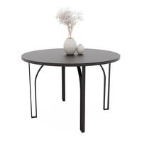 AUSZIEHTISCH ASTRO 100/76 cm, Schwarz - Schwarz, Holzwerkstoff/Metall (100/100/76cm) - Idohome