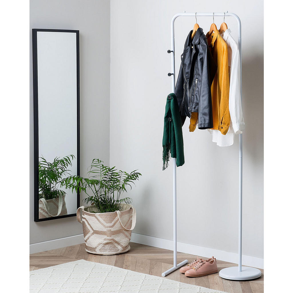 Thumbnail - Beliani Kleiderständer, Weiß, Metall, 50x175x50 cm, Garderobe, Garderobenständer