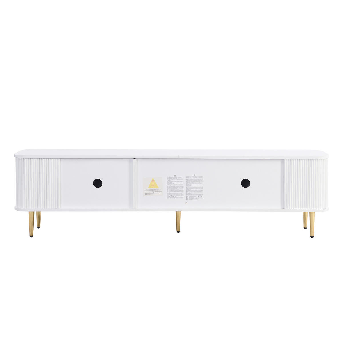 LOWBOARD DE-40540 2 Schubladen mit gewellten Seiten Weiß - Weiß, Holzwerkstoff (170/45/34cm) - ComfortXL