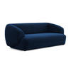 3-SITZER SOFA Samt Stoff Blau - Blau/Schwarz, Kunststoff/Textil (212/81/98cm) - Makamii