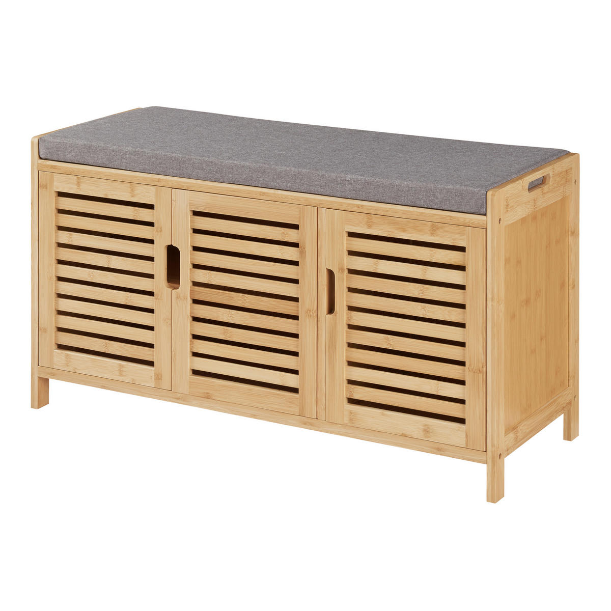 SCHUHSCHRANK Selk mit Sitzfläche - Naturfarben, Holz (90/50/35cm) - [en.casa]