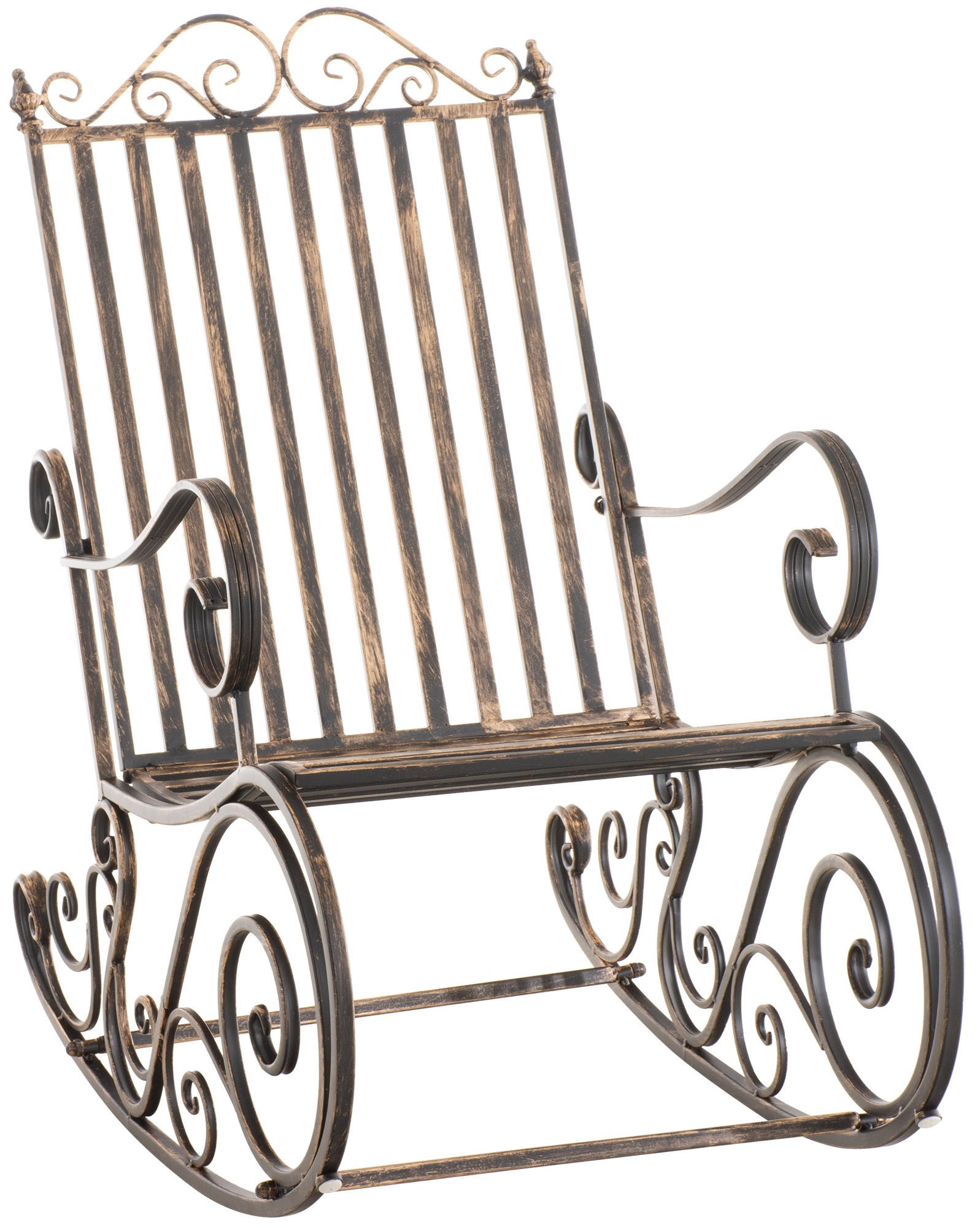 GARTENSCHAUKELSTUHL Metall Bronze - Bronzefarben, Metall (56/94/90cm) - CLP