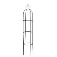 ROSENSÄULE Roman schwarz - Schwarz, Metall (38/190/33cm) - TPFGarden