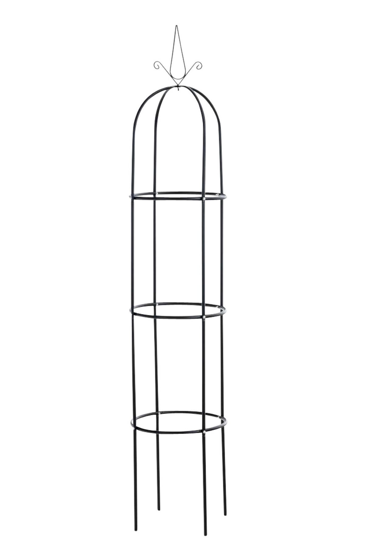 ROSENSÄULE Roman schwarz - Schwarz, Metall (38/190/33cm) - TPFGarden