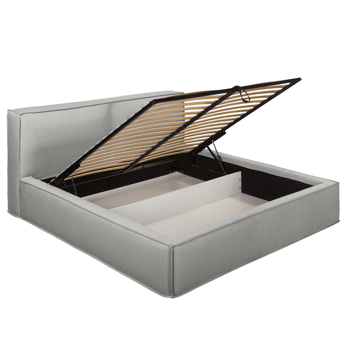 POLSTERBETT - Grau, Textil (140/200cm) - home24