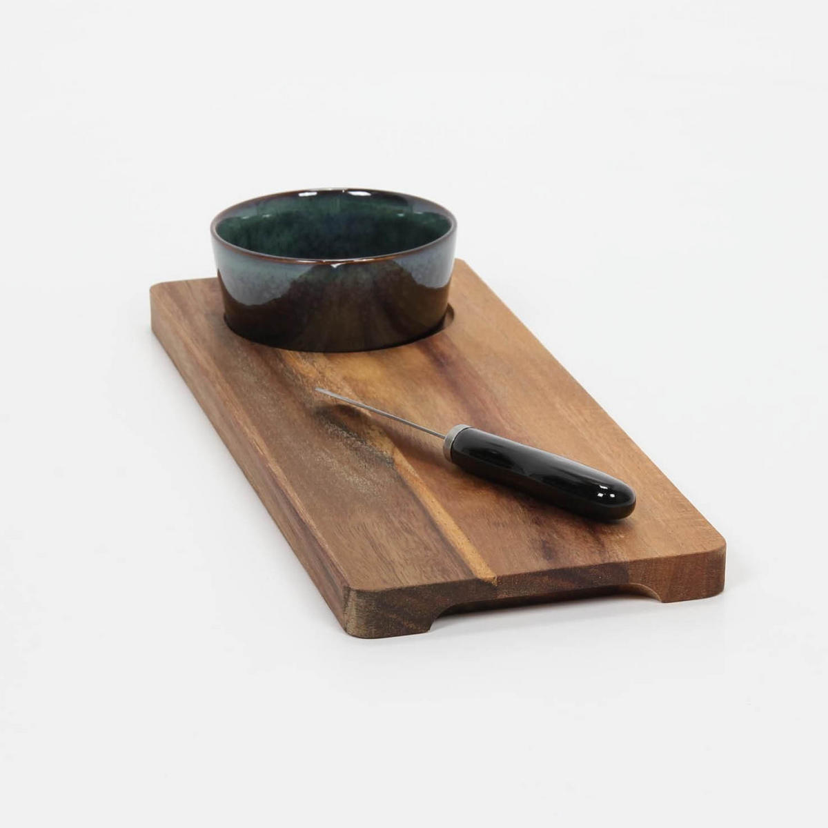 SERVIERBRETT für Snacks Braun 30/12/1,2 cm - Braun, Holz (12/1.2/30cm) - Excellent Houseware