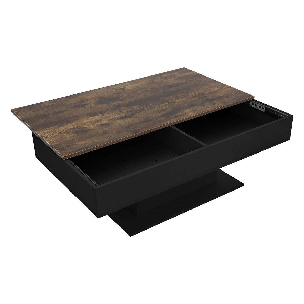 COUCHTISCH rechteckig Schwarz 110/60/40 cm - Anthrazit, Holzwerkstoff (60/40/110cm) - ML-DESIGN