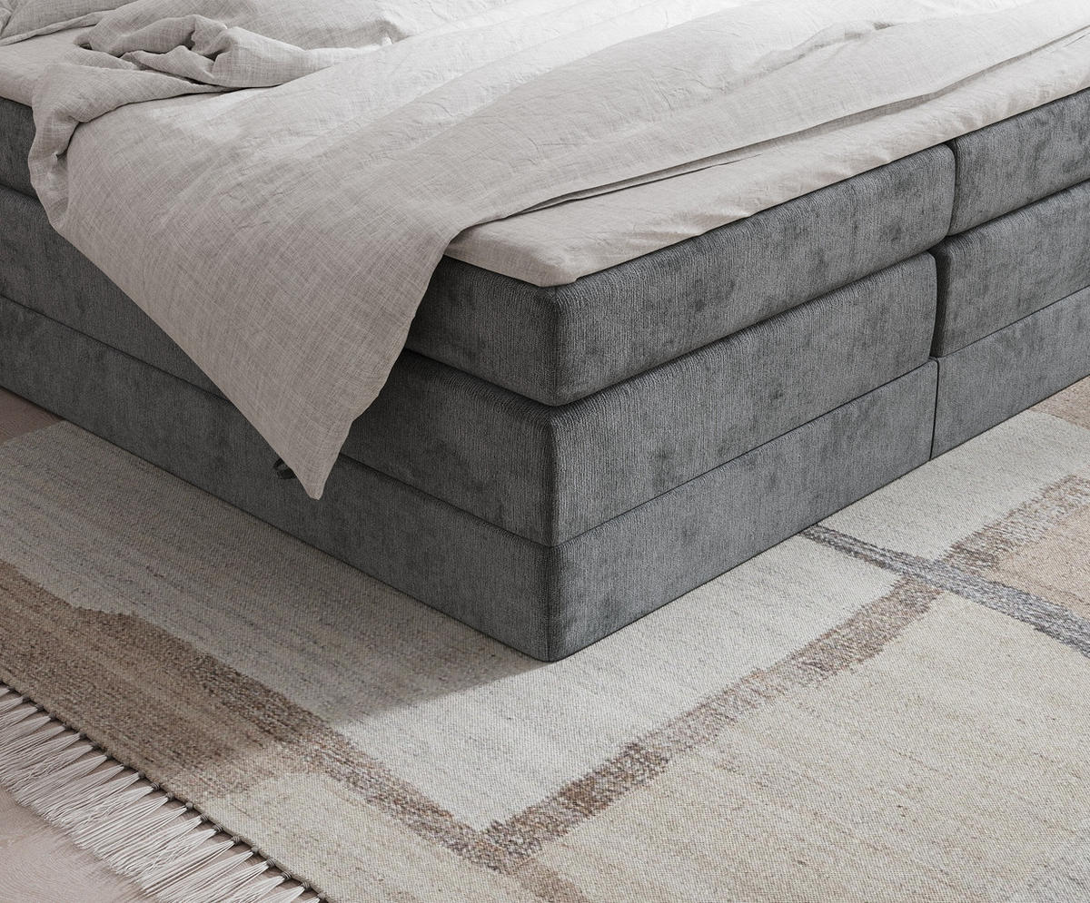 BOXSPRINGBETT Juniper Anthrazit 180/200 cm - Anthrazit/Schwarz, Holz/Holzwerkstoff (180/200cm) - Maison de Reve