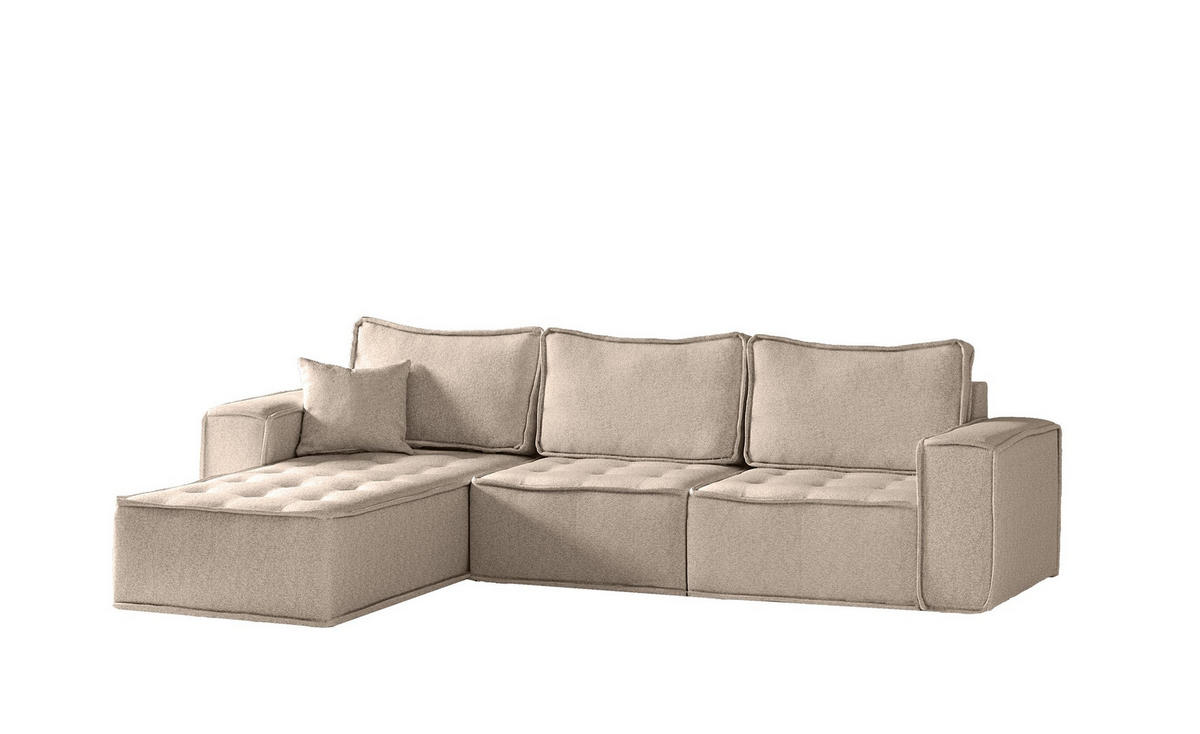 ECKSOFA Sande In Alpine - Hellbraun, Holzwerkstoff/Textil (292/192cm) - Fun Möbel