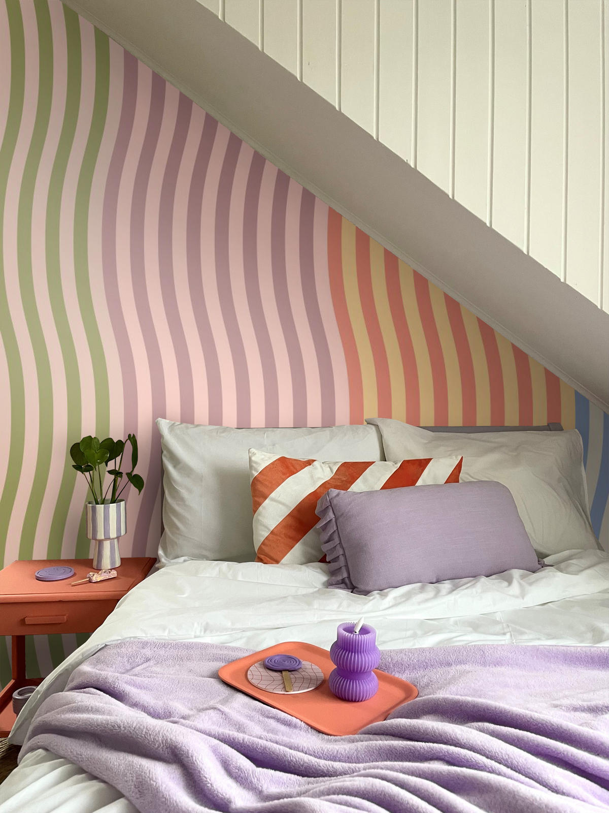FOTOTAPETE Zickzack-Motiv 300 x 279 cm - Pink, Papier (300/279cm) - ESTAhome