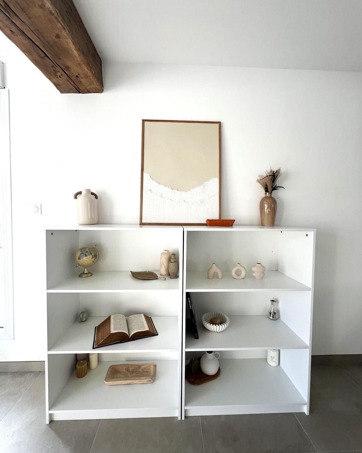 BÜCHERREGAL mit 3 Ebenen 117 cm Weiß Zehna - Weiß, Holzwerkstoff (80/117/40cm) - Beliani