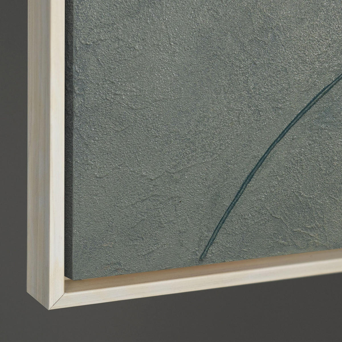 GEMÄLDE Ewige Linie Schattenfugenrahmen Beige 140x100 cm - Beige, Holz (140/100cm) - YS-art gallery