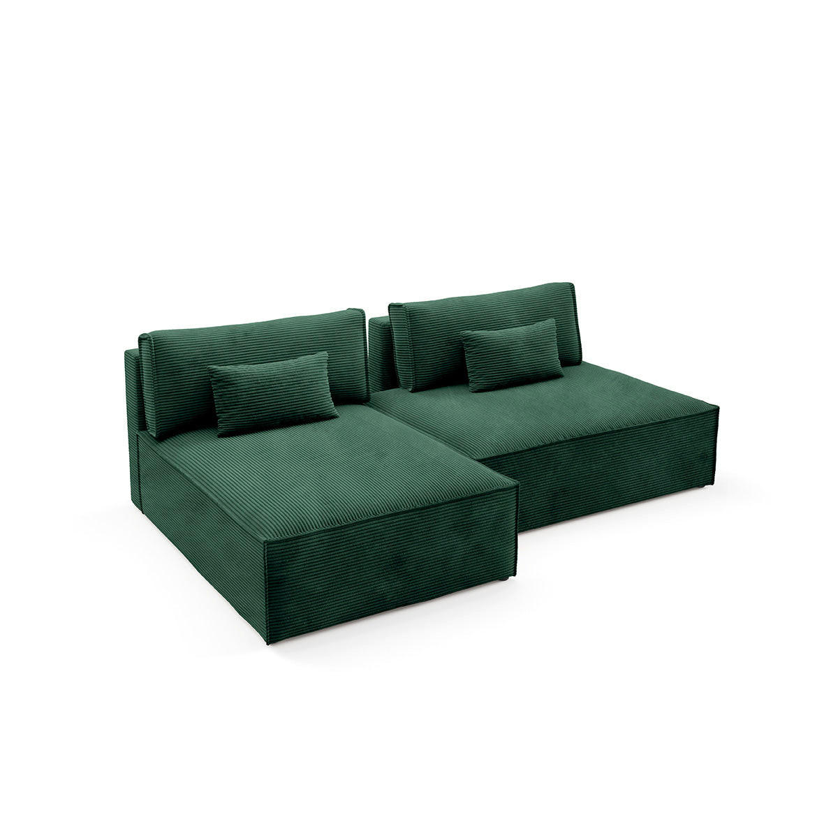 Petits-meubles Ecksofa Grün 236x148 cm