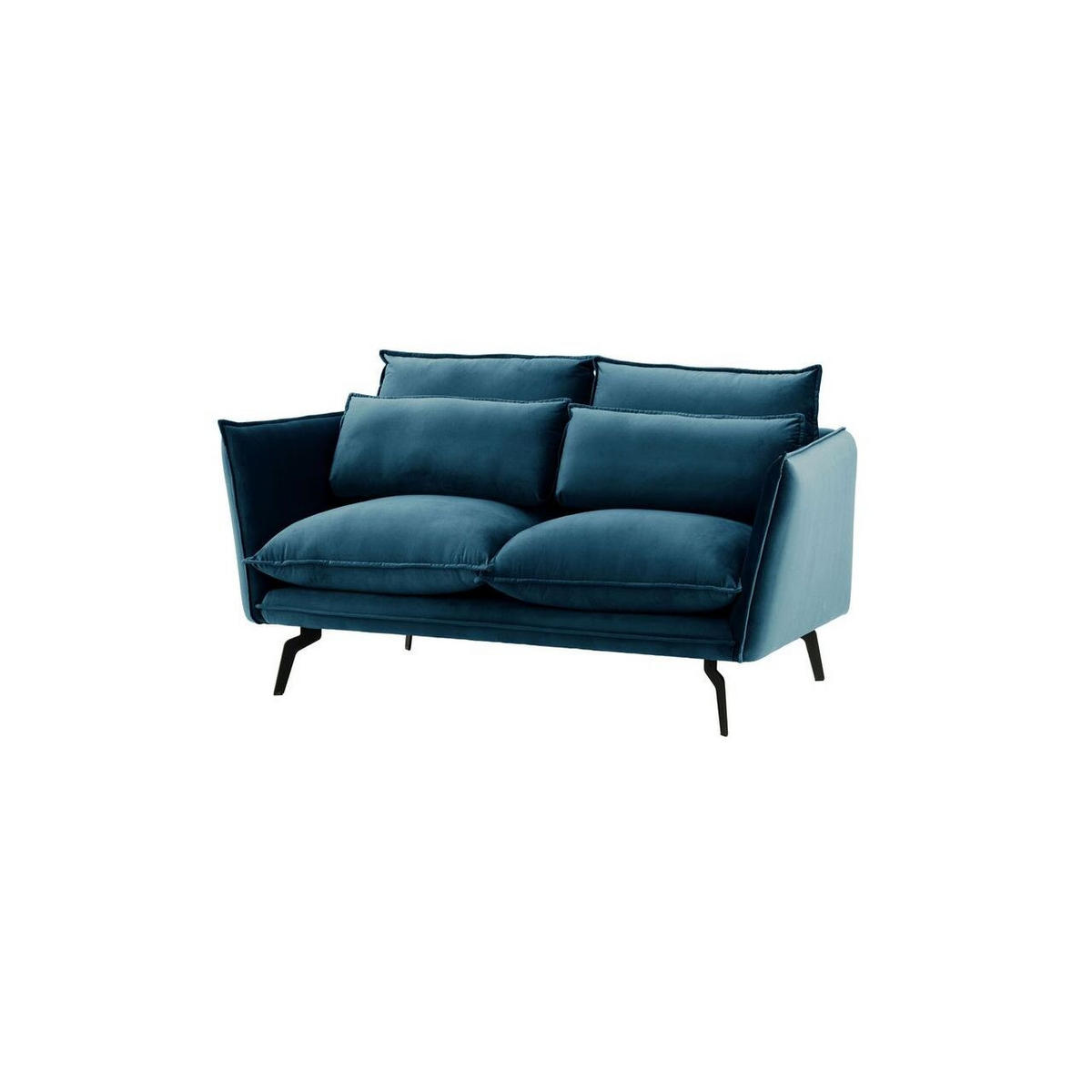 ZWEISITZER-SOFA Layla-Velluto 11 - Dunkelblau, Holz/Textil (171/95/98cm)
