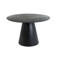 ESSTISCH Angel Marmor grau / schwarz 120 / 120 / 76cm - Schwarz/Grau, Holz/Holzwerkstoff (120/120/76cm) - Feldmann-Wohnen