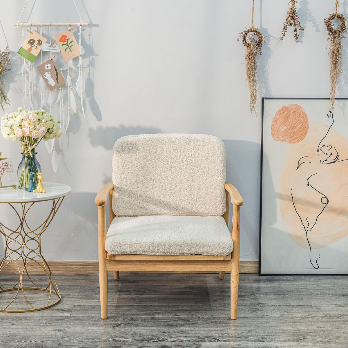 SESSEL Holz Weiß - Weiß, Holz (70.5/79.5/73cm) - Nordlys