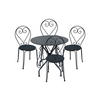 GARTENESSGRUPPE im Set - 4 -Sitzer - Metall - anthrazitgrau - GUERMANTES - Anthrazit, Metall - Vente-Unique