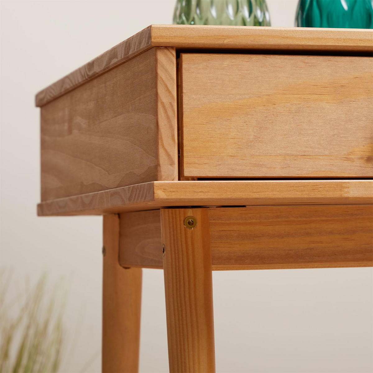 SCHREIBTISCH KIM braun - Braun, Holz (50/110/76cm) - IDIMEX