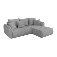 ROHOVÁ SEDAČKA s funkcí spaní, otoman vpravo TOKO-L 277x194x86 šedá manšestr - šedá/černá, kompozitní dřevo/textil (277/194cm) - ALTDECOR