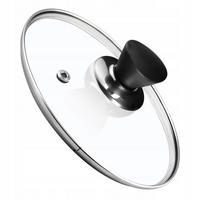 DECKEL mit schwarzem Griff, 20 cm - Transparent, Glas/Kunststoff (20cm) - KADAX