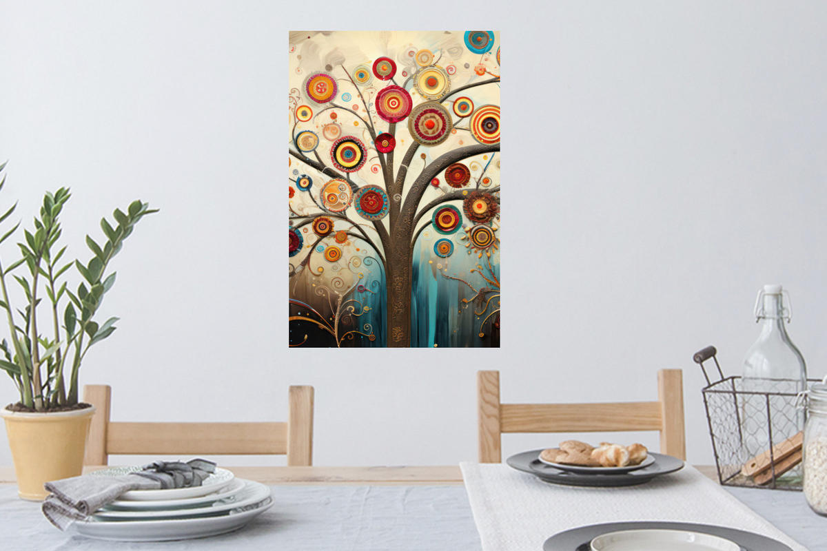 WANDTATTOO Baum - Baum des Lebens - Farbe 40x60 cm - Braun, Kunststoff (40/60/0.1cm) - MuchoWow