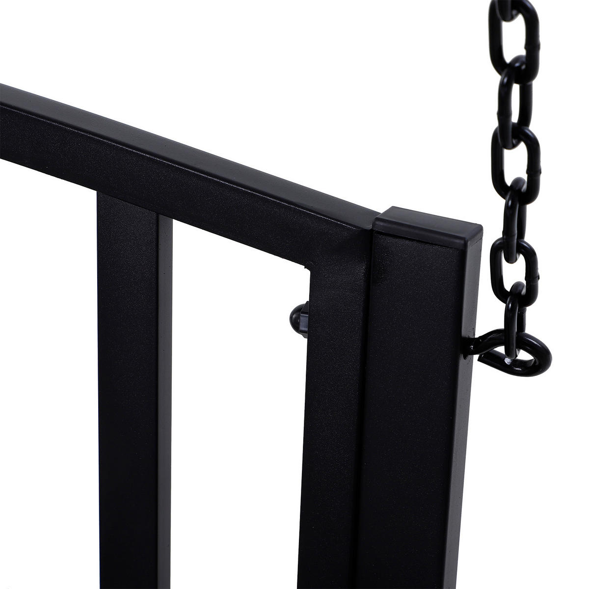 HÄNGEBANK, Metall, Schwarz - Schwarz, Metall (60/53/127cm) - Outsunny