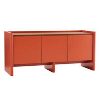 TV-SCHRANK 120 cm, Orange - Orange, Holz (40/55/120cm) - Oviala