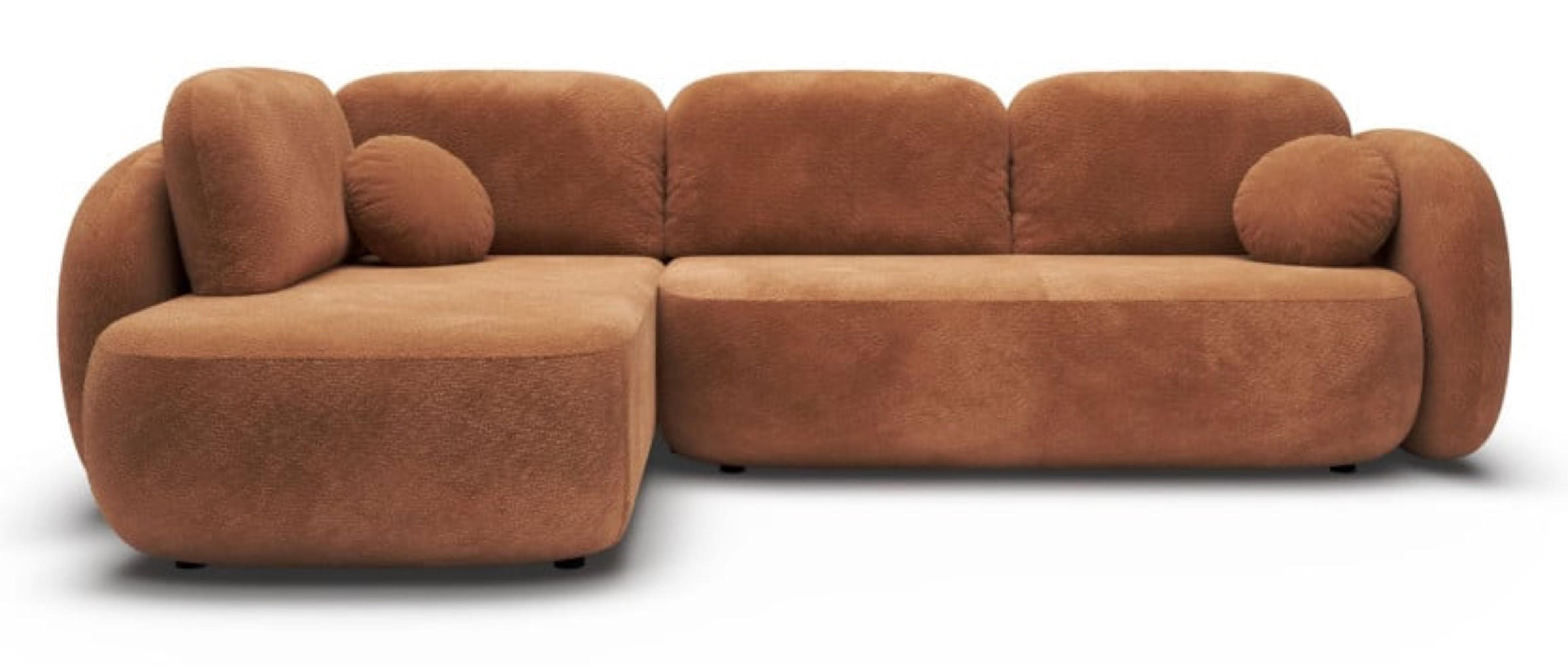 ECKSOFA Orange OLIVIO II Ausziehbar Links - Orange, Textil (289/190cm) - Sepro Meble