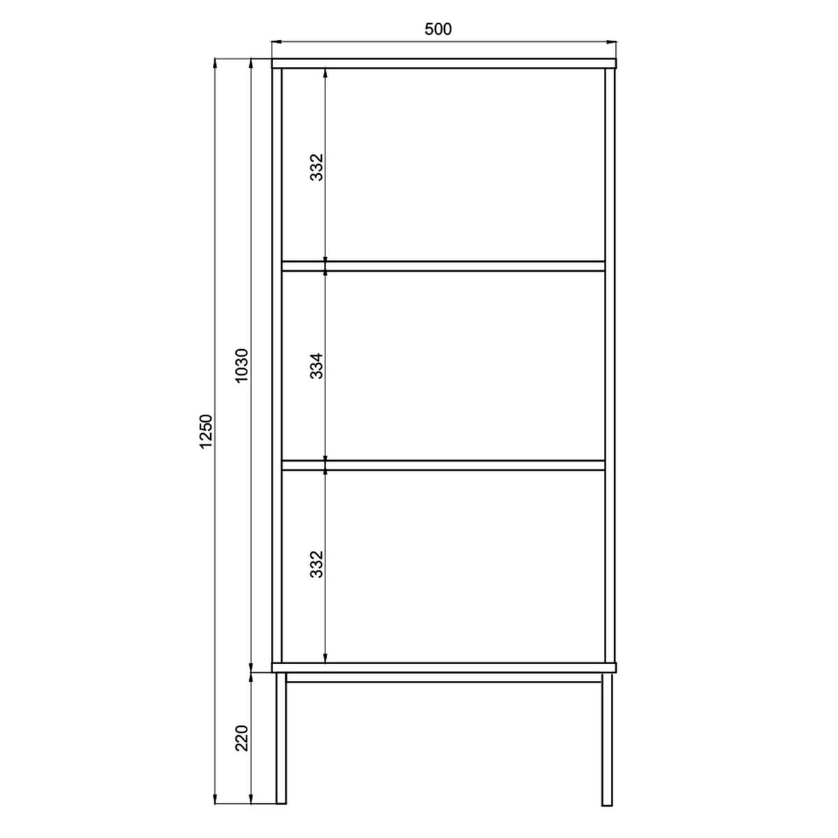 SCHUHSCHRANK Veldio mit 3 Klappen Schwarz mit schwarzem Metallgestell 50 cm - Schwarz, Holzwerkstoff/Metall (50/125/30cm) - Selsey