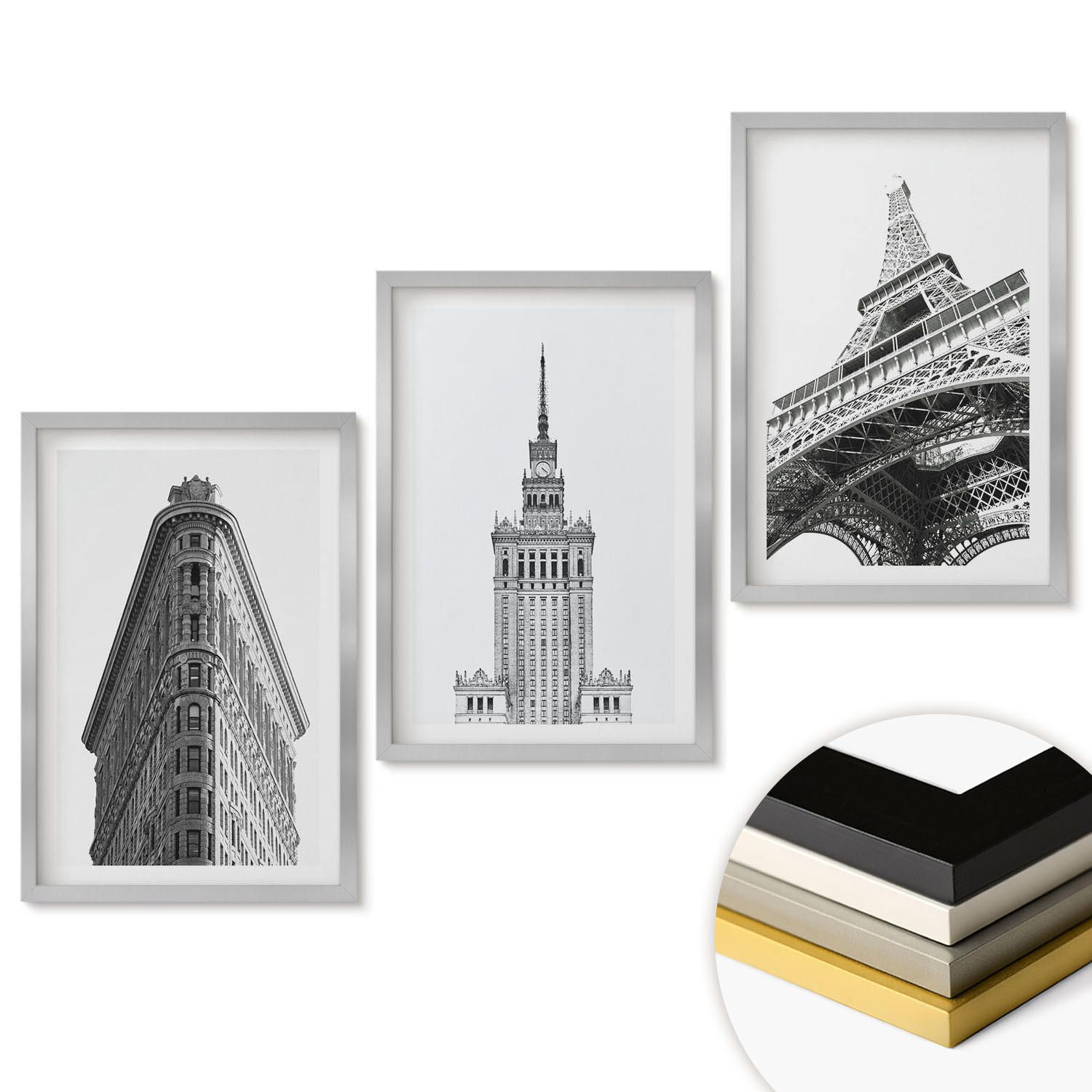 ArtPrintCave Wandbilder Silber 40x60 cm