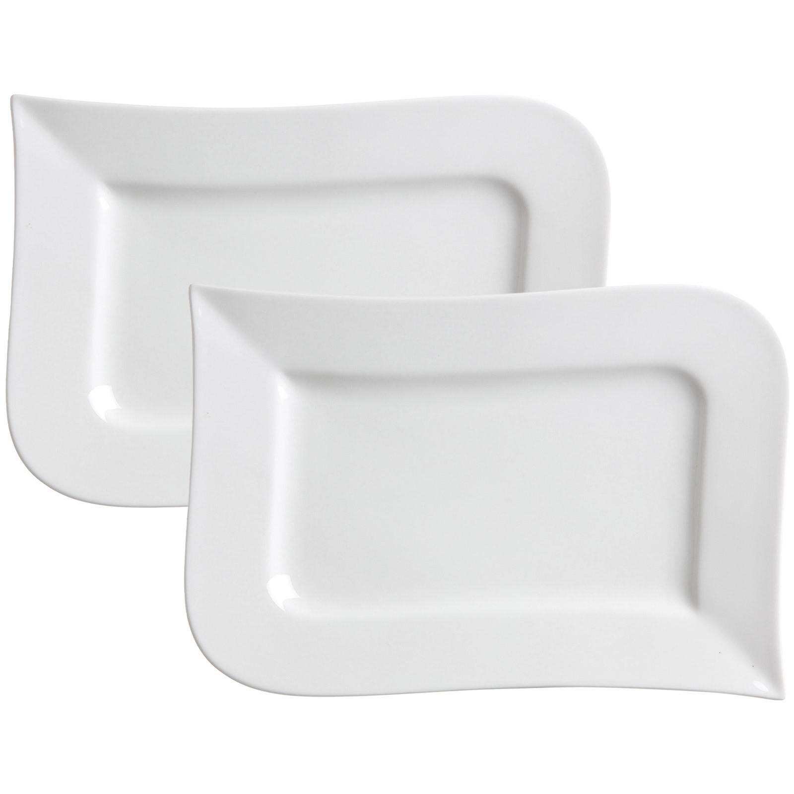 SERVIERPLATTEN Melodie weiß 36 x 23 cm 2er Set - Weiß, Keramik (23/3/36cm) - Ritzenhoff Breker