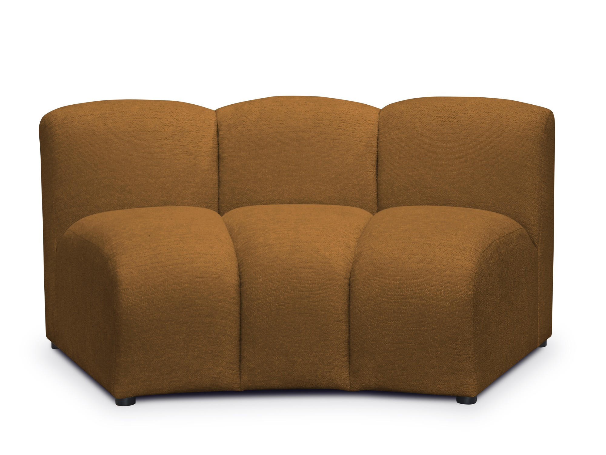 SOFAELEMENT Chenille Stoff Gelb - Currygelb/Schwarz, Holzwerkstoff/Kunststoff (147/70/89cm) - Makamii