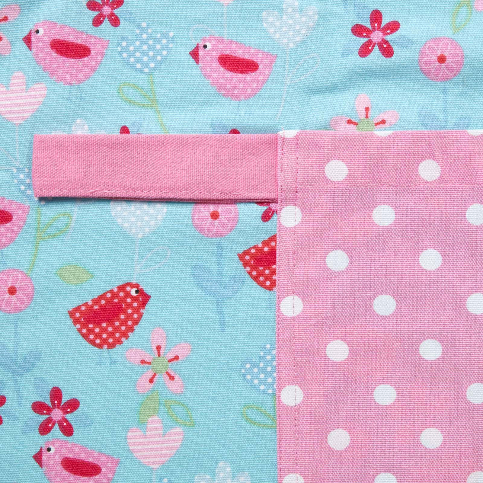KOCHSCHÜRZE Vögel & Blumen, 100% Baumwolle - Blau, Textil (80/85cm) - Homescapes
