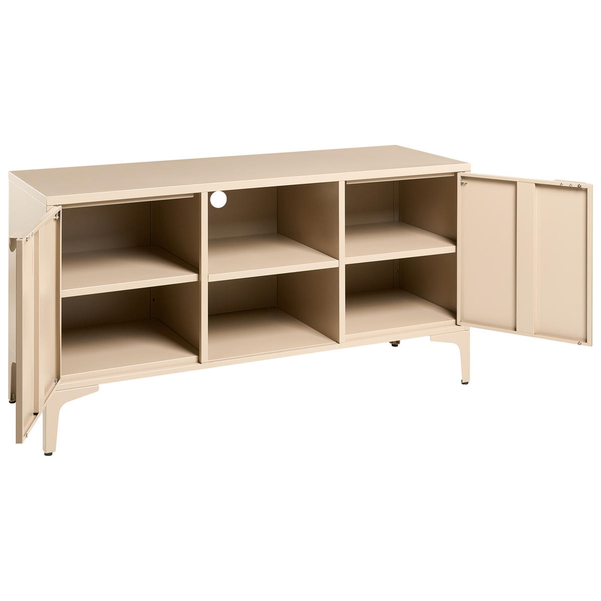 TV STOLEK Kov Béžový Ardura - béžová, kov (120/64/40cm) - Beliani